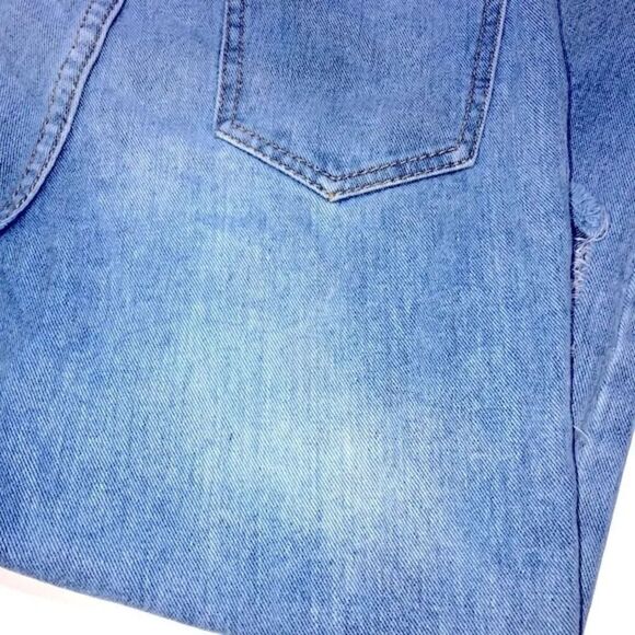 Momokrom High Waisted Straight‎ Leg Mom Super Distressed Raw Hem Jean Size 6 - Picture 13 of 13